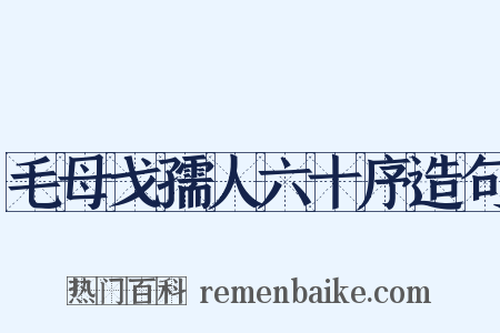 毛母戈孺人六十序造句是什么意思的图片